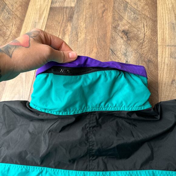 Vintage 90s Columbia Anorak Jacket Men's Large Green Water Resistance 5276 - Picture 11 of 16